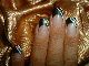 Nailart Schwarz mit weien Streifen